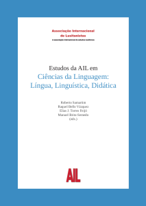 Capa para Estudos da AIL em Ciências da Linguagem: Língua, Linguística, Didática