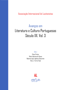 Capa para Avanços em Literatura e Cultura Portuguesas: Século XX. Vol. 3