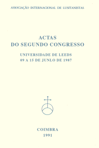 Capa para Actas do Segundo Congresso da Associação Internacional de Lusitanistas: Universidade de Leeds: 09 a 15 de Julho de 1987
